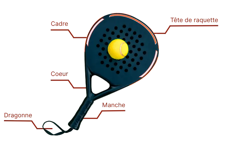 Description d'une raquette de padel